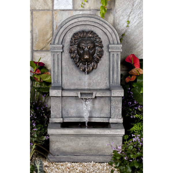 Jeco Inc. Resin/Fiberglass Lion Fountain Wayfair